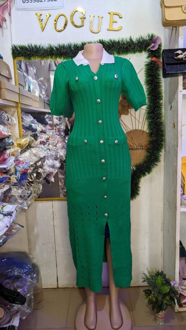 Bold green dress