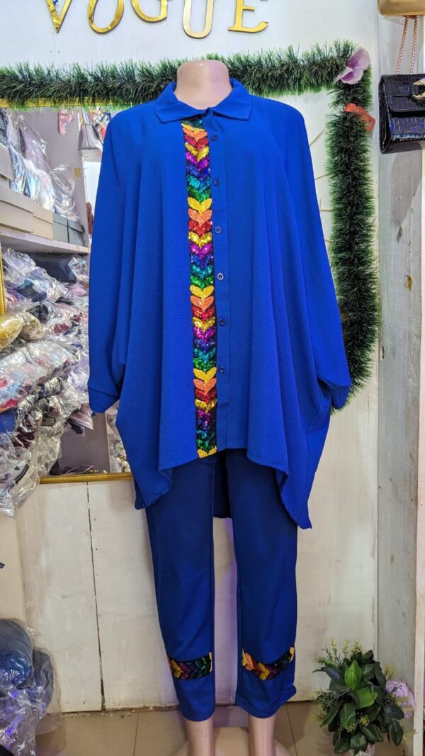 Blue Embroidered Set