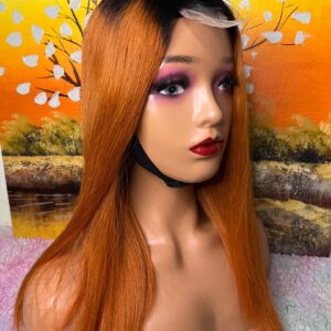 2x6 Orange with dark root  14” SDD Vietnam wig